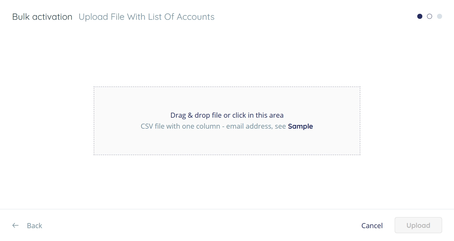 Account file selection