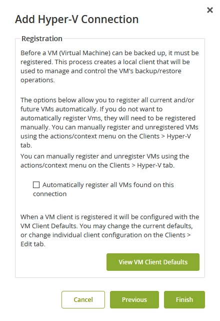 Register VMs