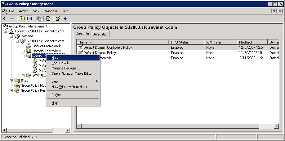 Group policy management