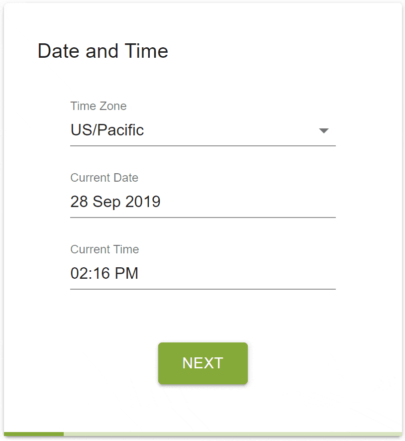 Date and time