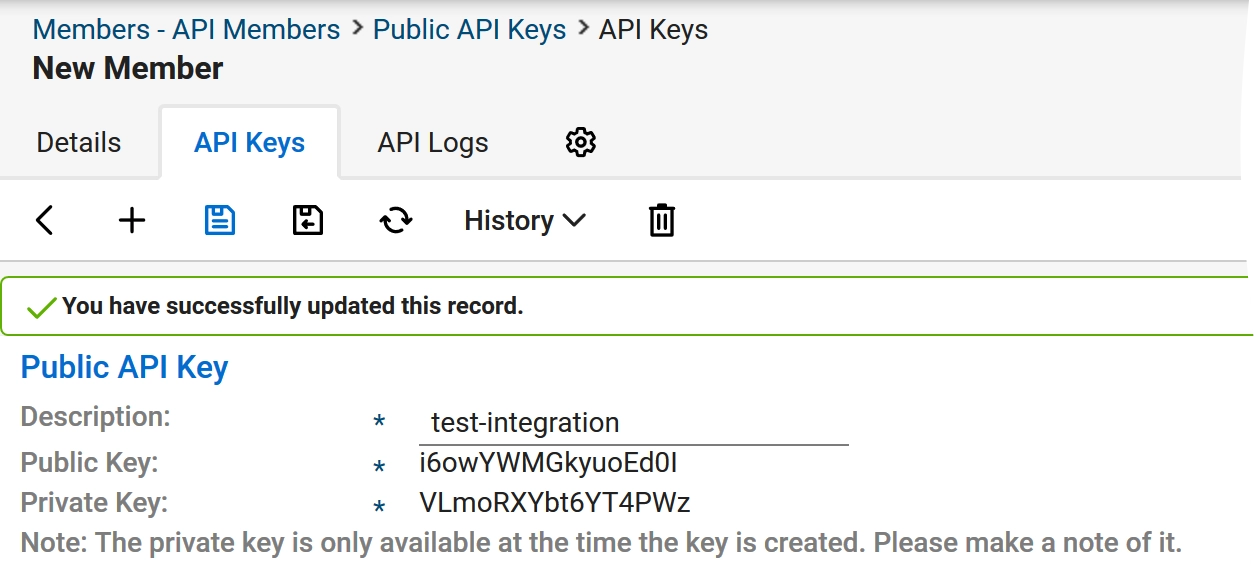 Add API keys